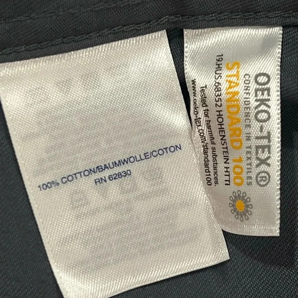 Lands’ End XXL, NWOT dress/casual shirt. Dark gray (soapstone), short sleeves. - Picture 7 of 9